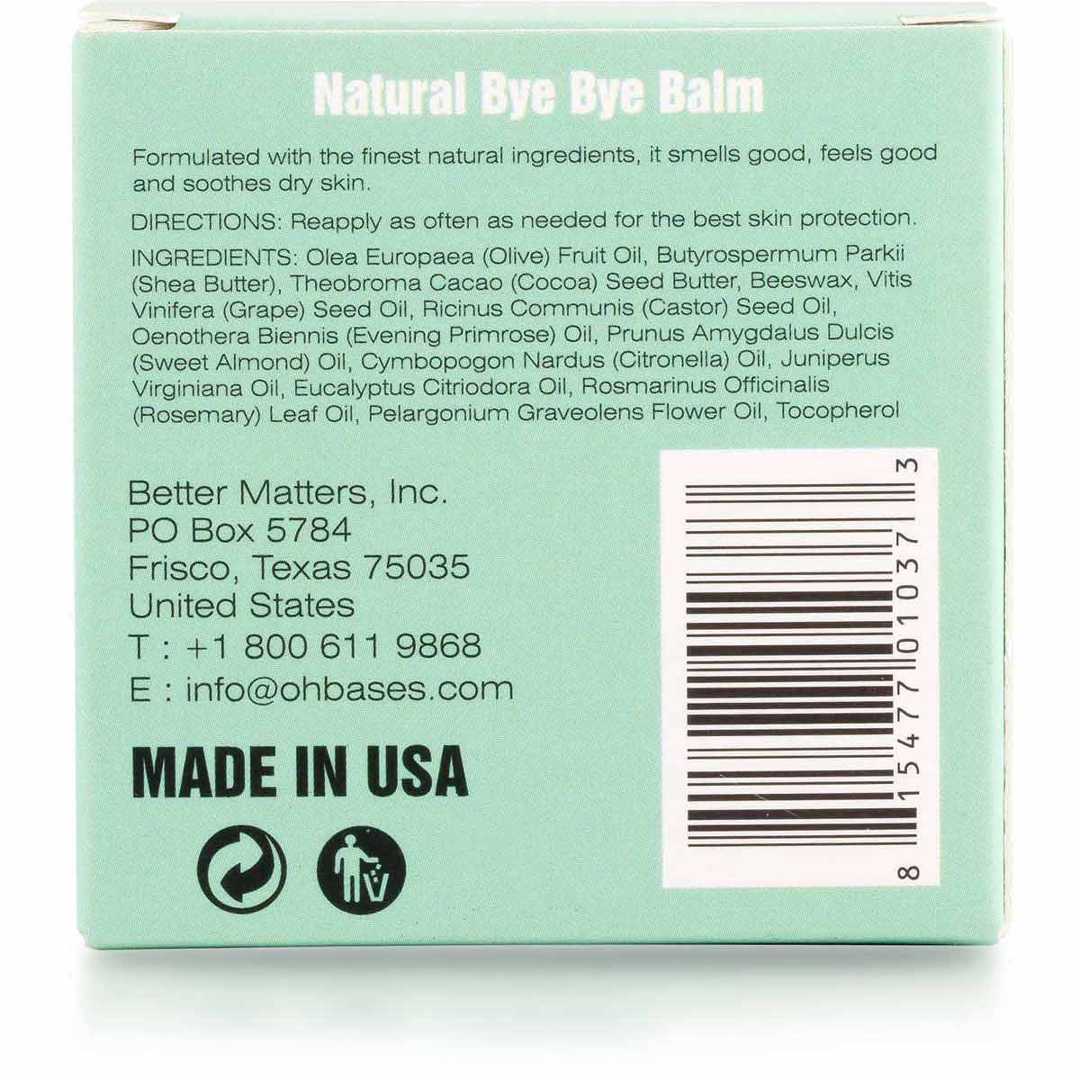 Natural Bye Bye Balm - OhBases